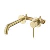 Kibi Circular Single Handle Wall Mounted Bathroom Sink Faucet, Brushed Gold KBF1023BG